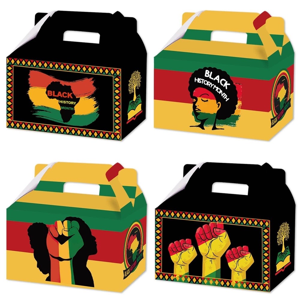 16 Pack Of‎ Black History Month Gift Boxes, Snack Boxes, Party Favors Boxes